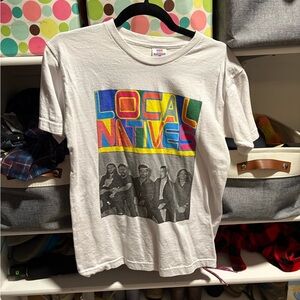Local Natives White Graphic Band Tee